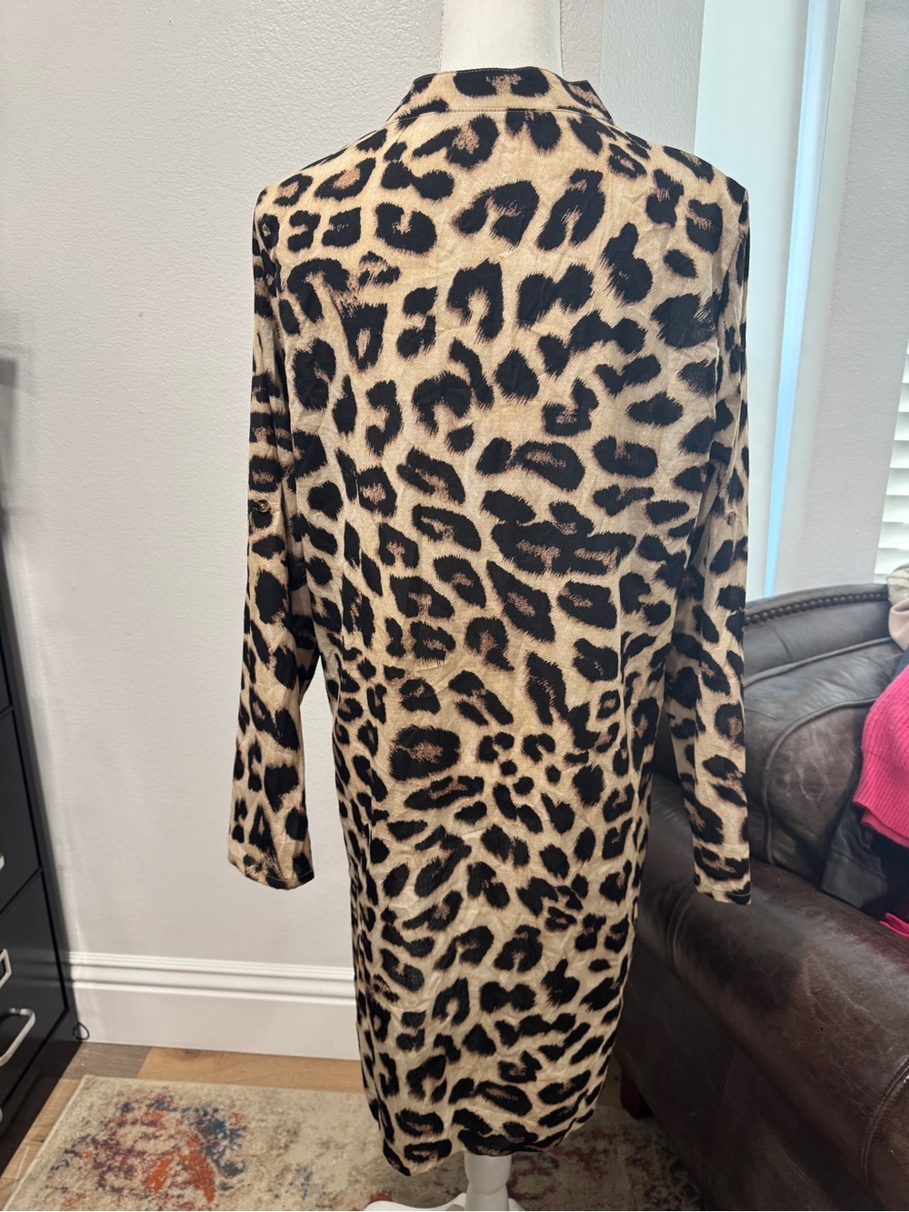 Leopard Print High-Low Tunic Top – Size Large - Picture 6 of 6